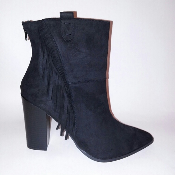 Kaiya Black Fringe Boots - Picture 7 of 8